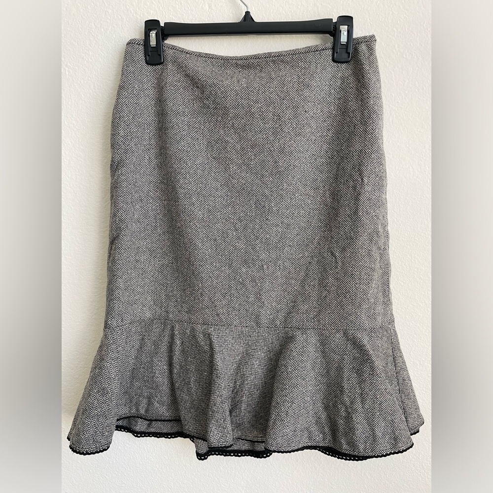 tulip ann taylor loft midi tweed skirt